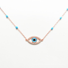 Fashion rose gold plated blue eye jewelry bracelet
